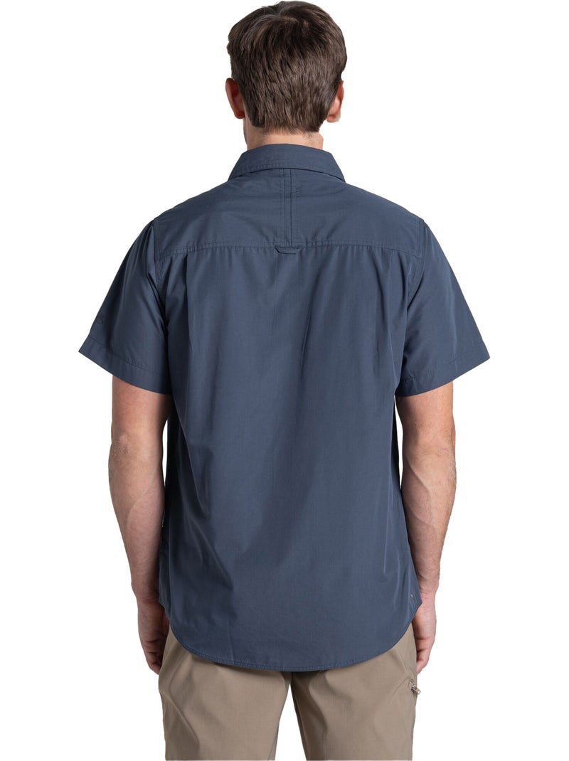 Craghoppers - Chemise unie manches courtes KIWI Bleu foncé - Kiabi