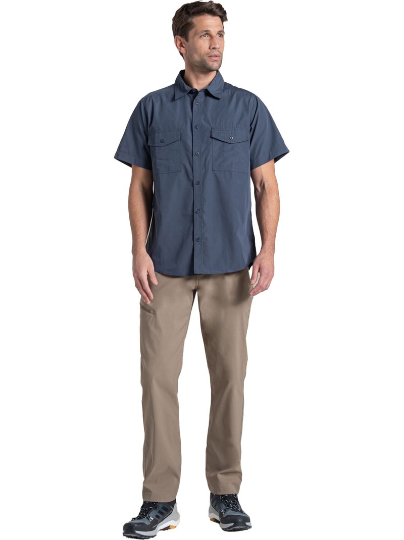 Craghoppers - Chemise unie manches courtes KIWI Bleu foncé - Kiabi