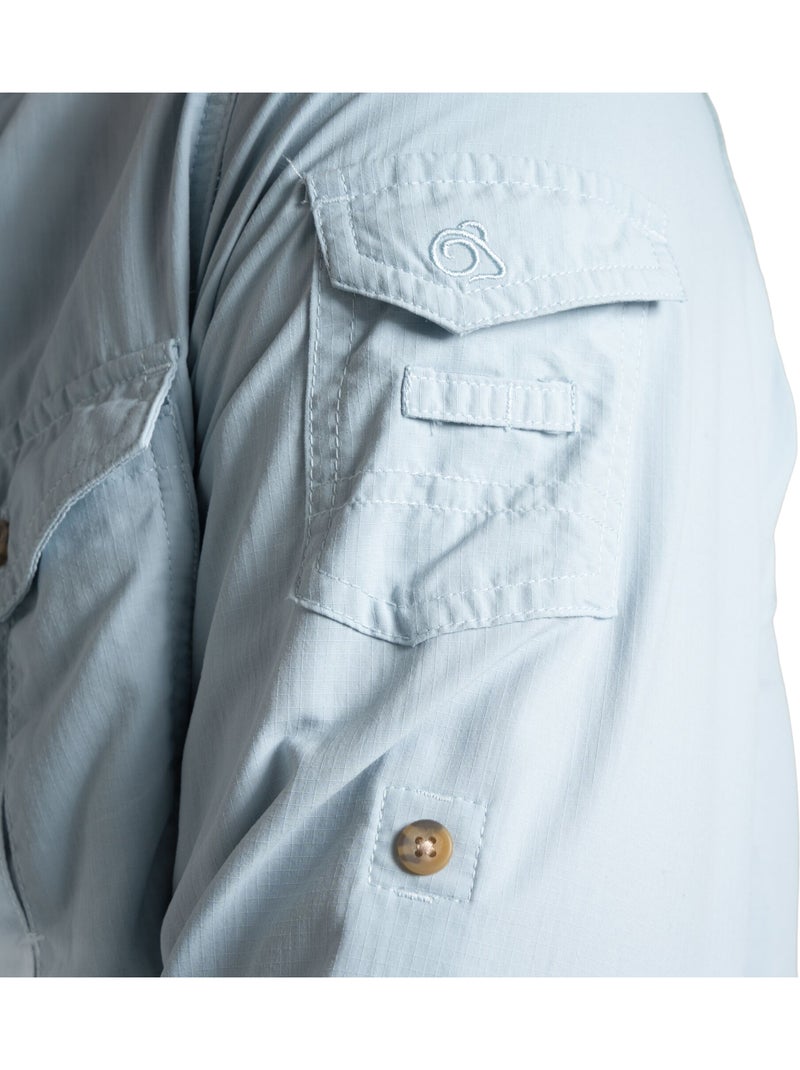 Craghoppers - Chemise unie manches longues ADVENTURE Bleu clair - Kiabi