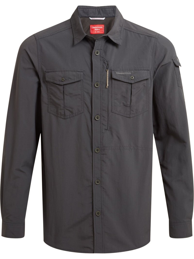 Craghoppers - Chemise unie manches longues ADVENTURE Gris Gris anthracite - Kiabi