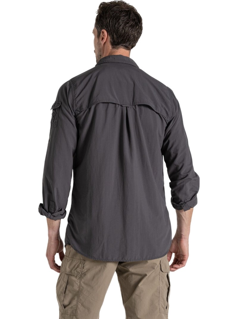 Craghoppers - Chemise unie manches longues ADVENTURE Gris Gris anthracite - Kiabi