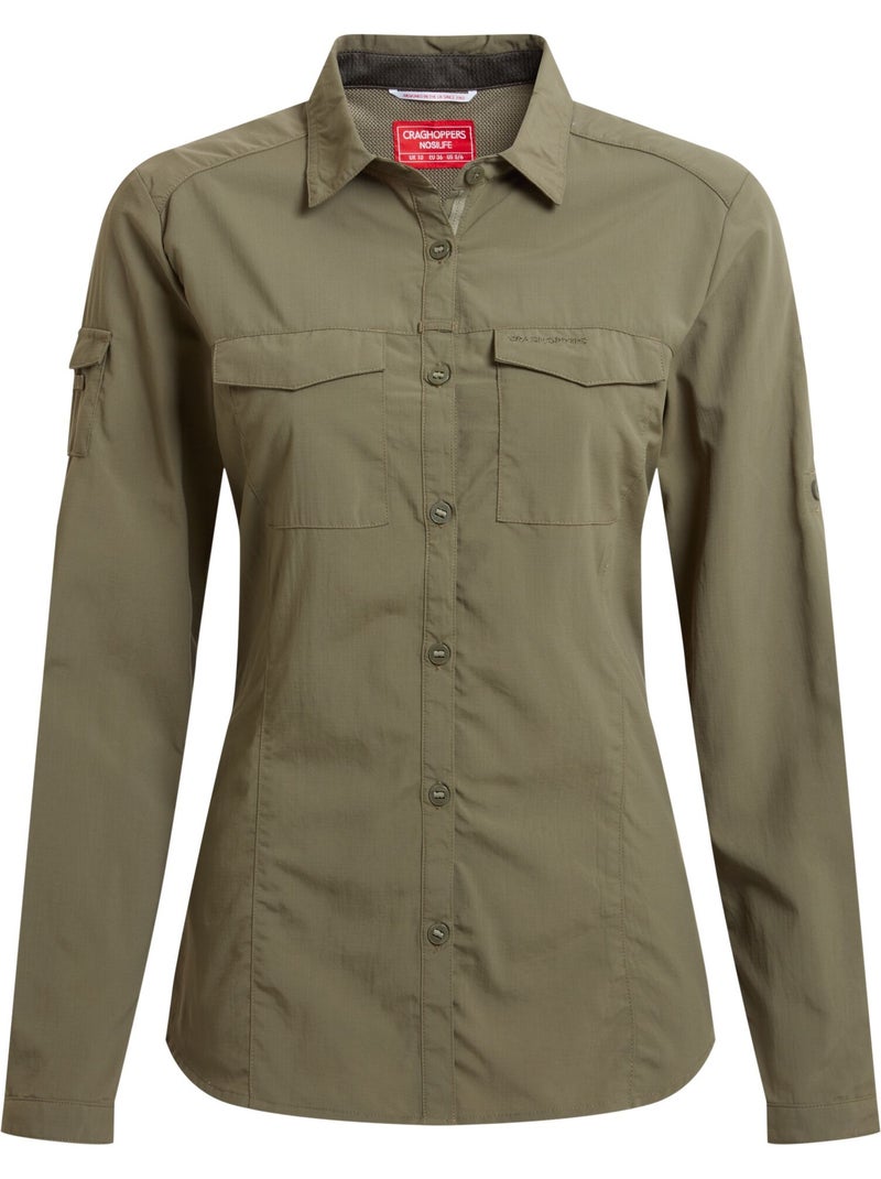 Craghoppers - Chemise unie manches longues ADVENTURE Kaki - Kiabi