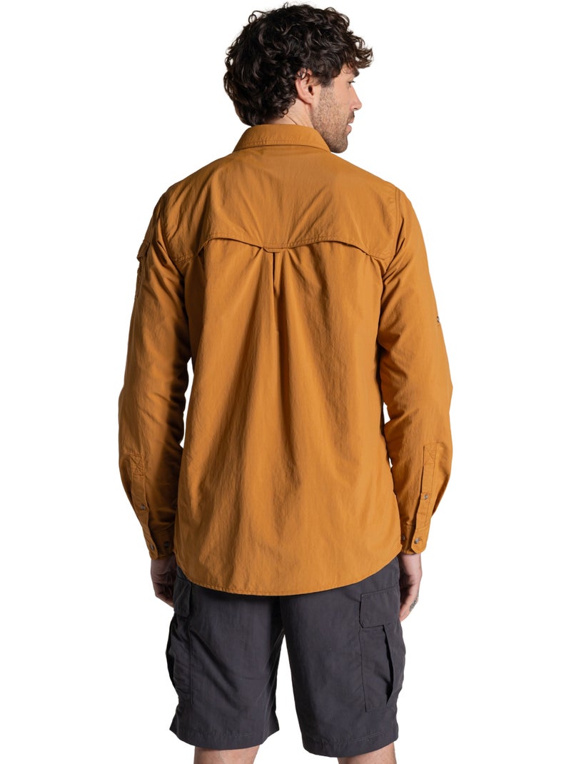 Craghoppers - Chemise unie manches longues ADVENTURE Marron - Kiabi