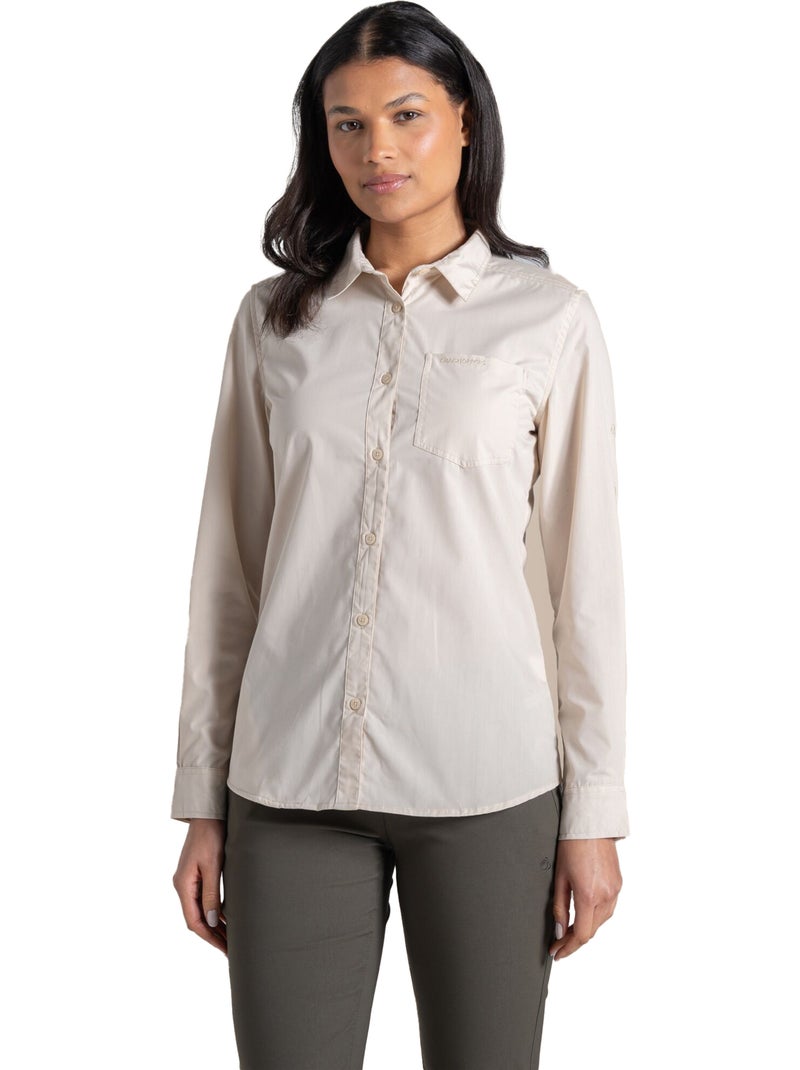 Craghoppers - Chemise unie manches longues KIWI Beige gris - Kiabi