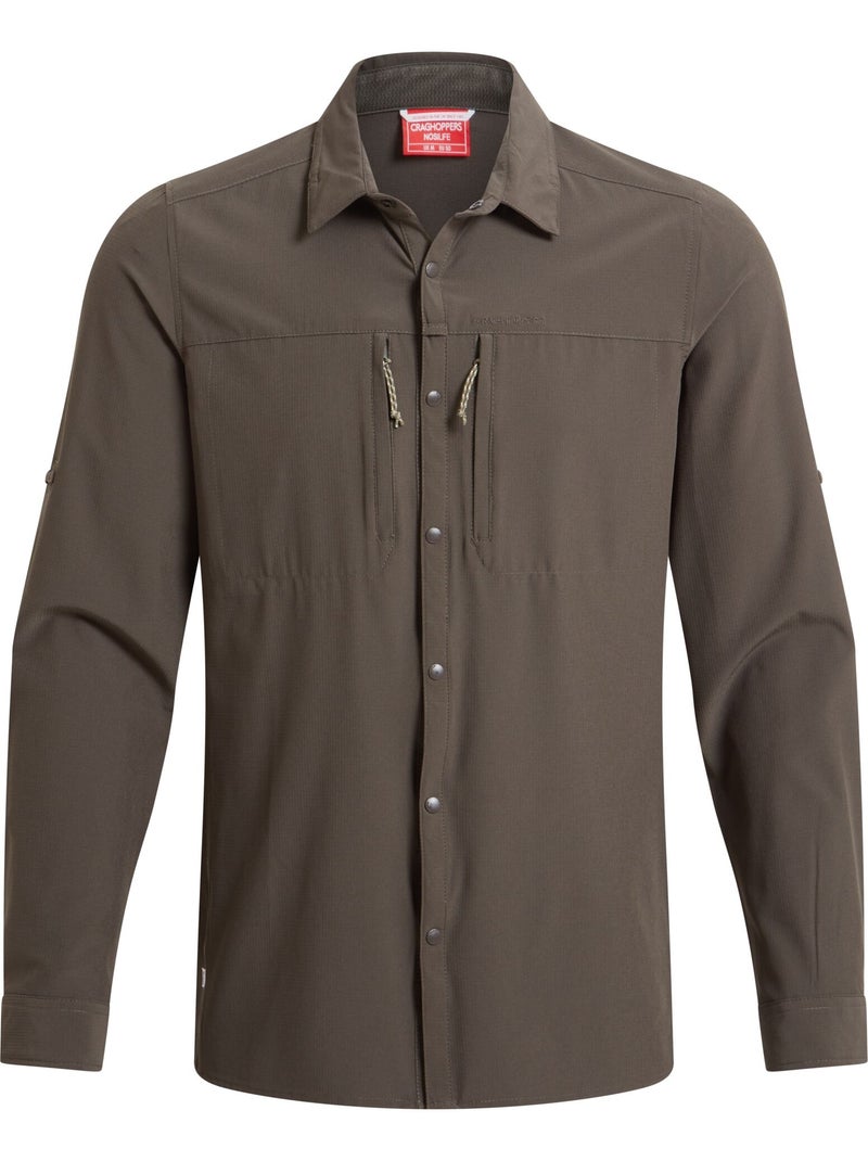 Craghoppers - Chemise unie manches longues Noir Kaki - Kiabi