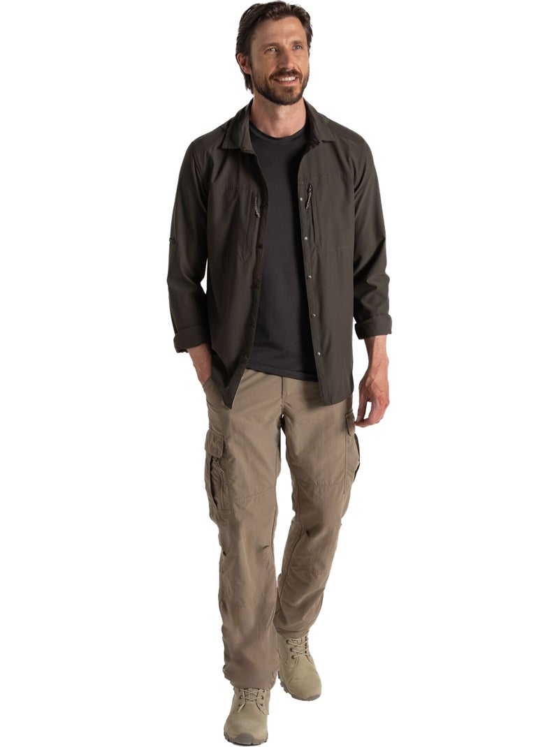 Craghoppers - Chemise unie manches longues Noir Kaki - Kiabi