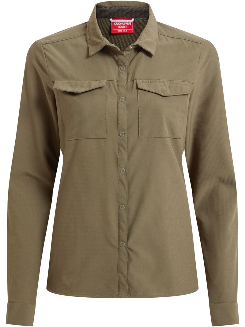 Craghoppers - Chemise unie manches longues NOSILIFE PRO Kaki - Kiabi