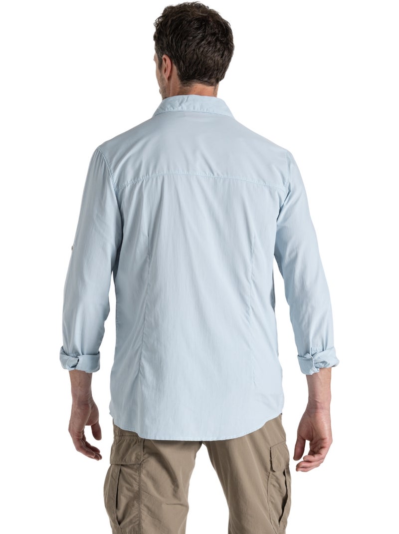 Craghoppers - Chemise unie manches longues NUORO Bleu clair - Kiabi