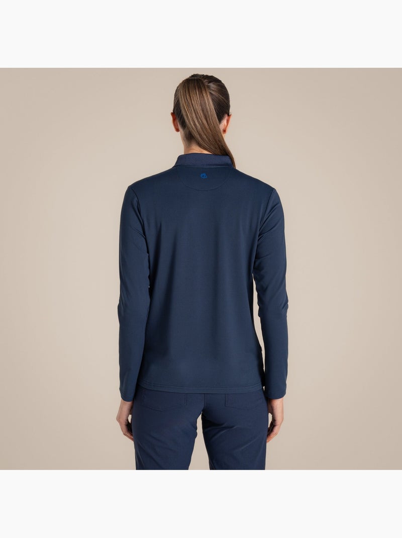 Craghoppers - Polo de golf manches longues THORNBURY Bleu foncé - Kiabi