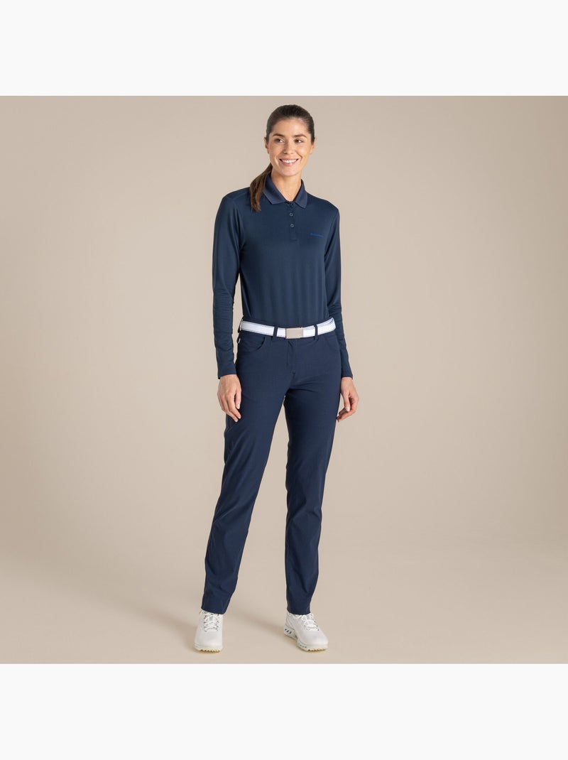 Craghoppers - Polo de golf manches longues THORNBURY Bleu foncé - Kiabi