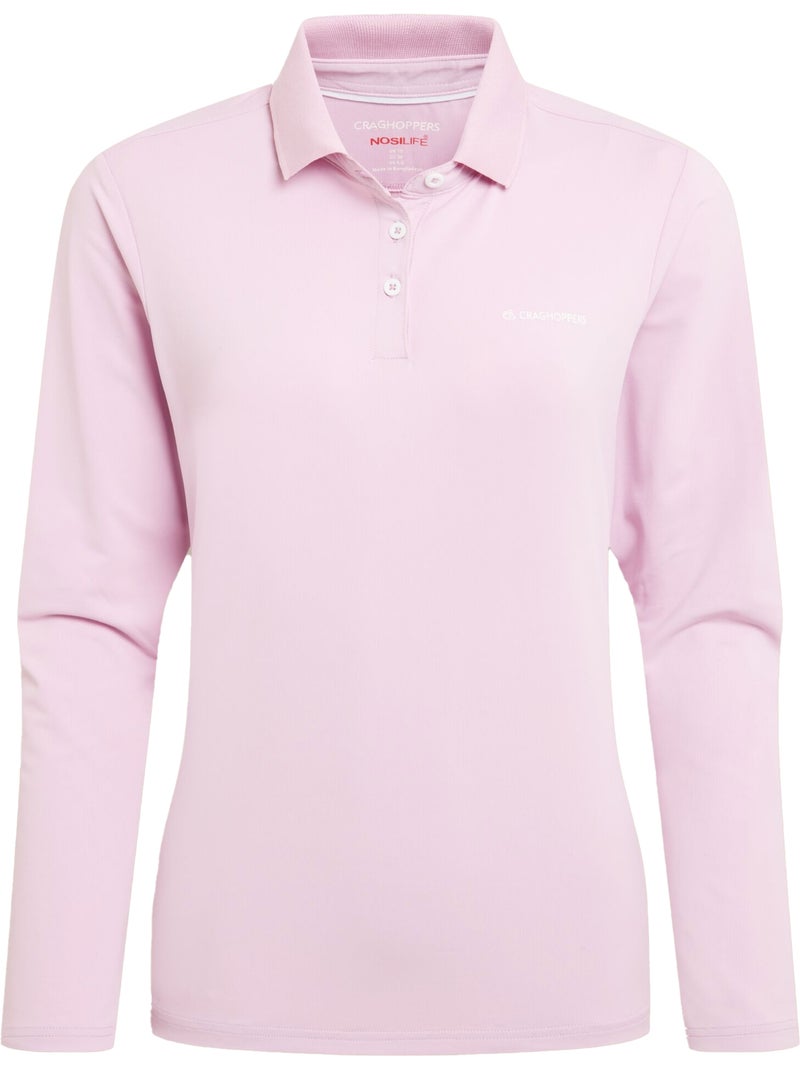 Craghoppers - Polo de golf manches longues THORNBURY Rose pâle - Kiabi