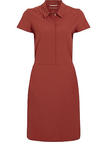 Craghoppers - Robe unie manches courtes style chemise PRO