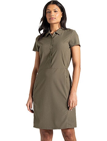 Craghoppers - Robe unie manches courtes style chemise PRO