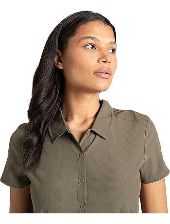 Craghoppers - Robe unie manches courtes style chemise PRO