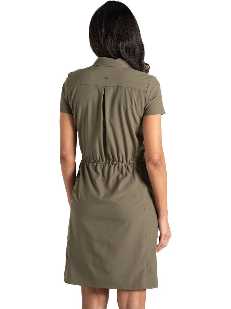 Craghoppers - Robe unie manches courtes style chemise PRO Vert kaki - Kiabi