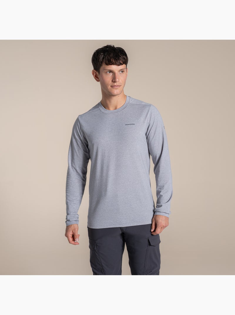 Craghoppers - T-shirt uni manches longues ABEL Gris Gris clair - Kiabi