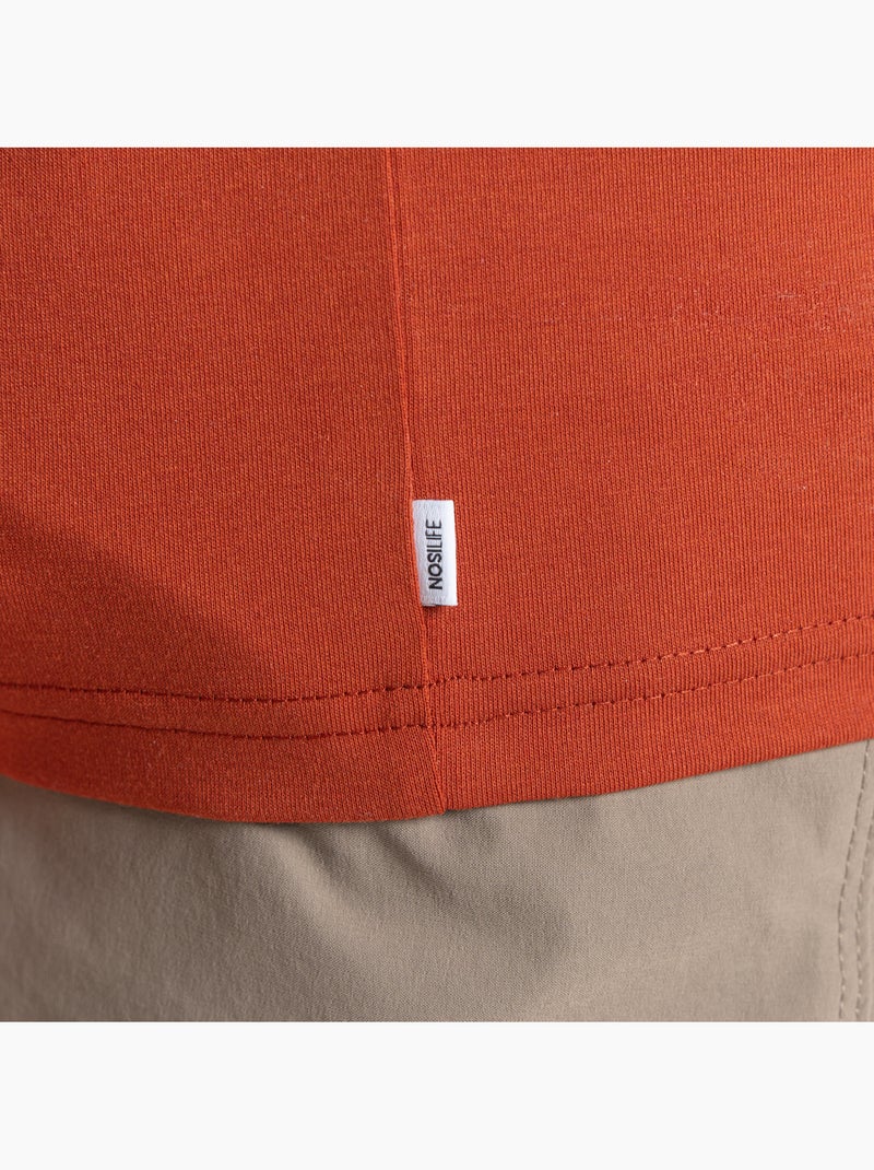Craghoppers - T-shirt uni manches longues ABEL Orange/Rouge - Kiabi