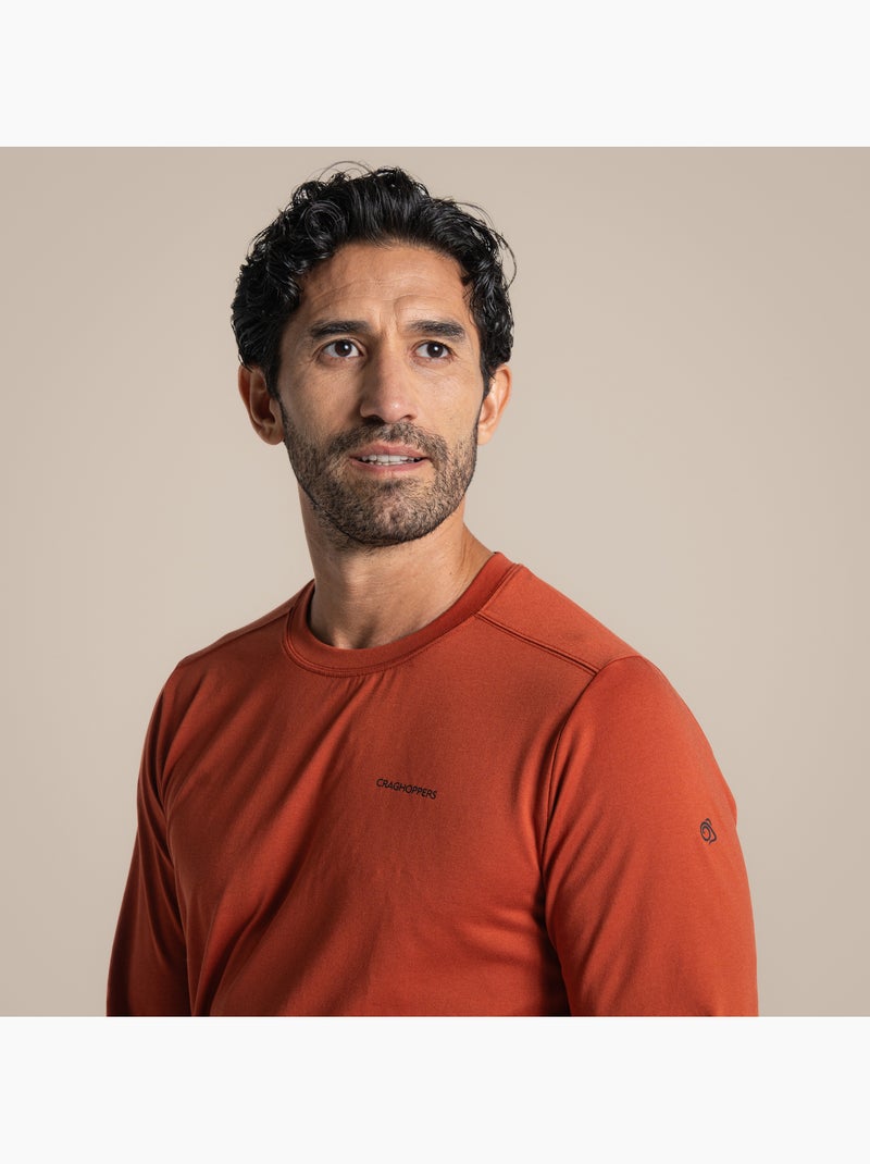 Craghoppers - T-shirt uni manches longues ABEL Orange/Rouge - Kiabi
