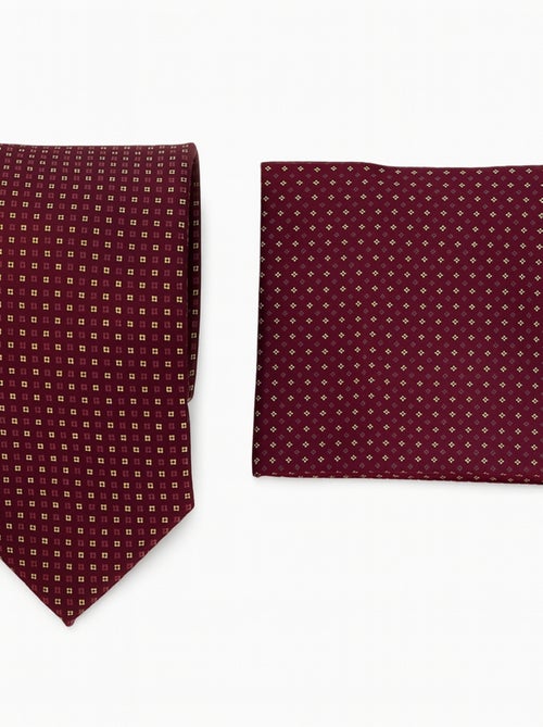 Cravate à Motifs et pochette MATHIAS - Kiabi