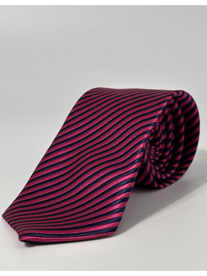 Cravate à rayures Kebello Rose - Kiabi