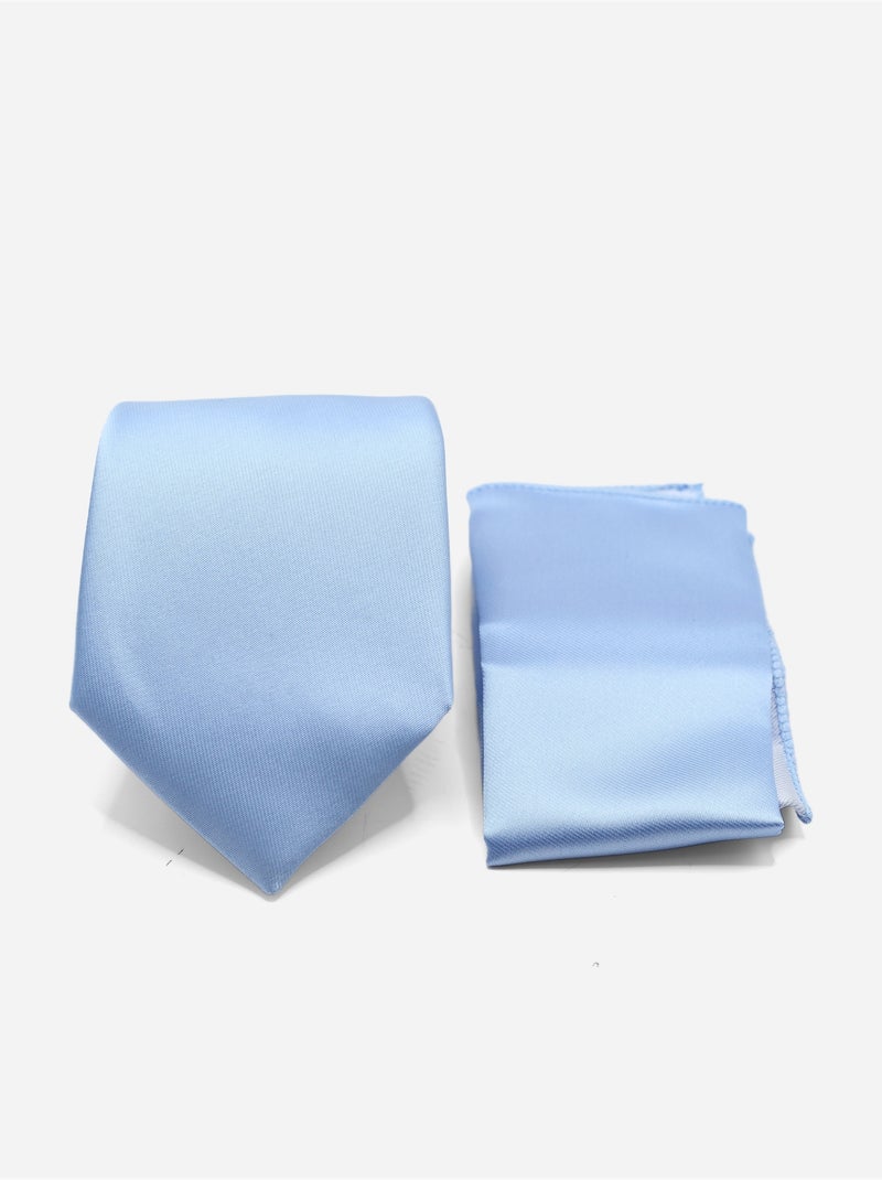 Cravate en coffret - Yves Enzo Bleu ciel - Kiabi