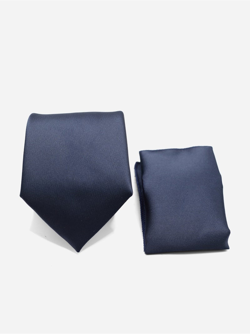 Cravate en coffret - Yves Enzo Bleu foncé - Kiabi
