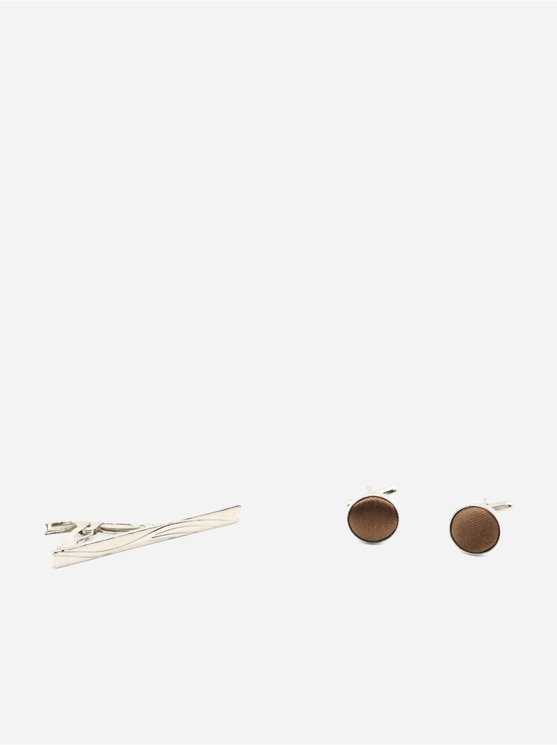 Cravate en coffret - Yves Enzo Marron - Kiabi