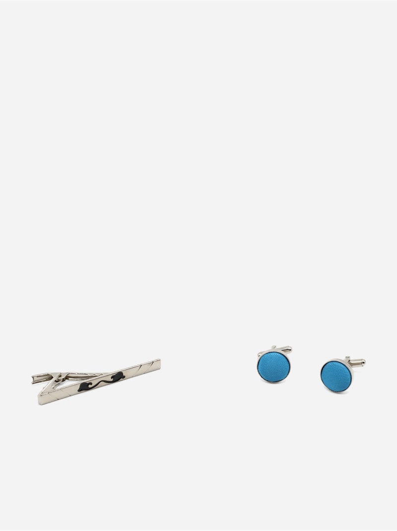 Cravate en coffret - Yves Enzo Turquoise - Kiabi