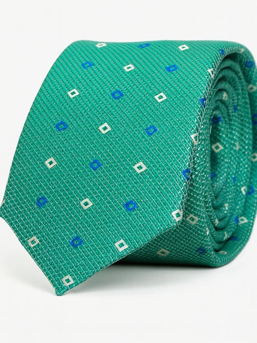 Cravate Homme 100% Soie The Metropolitan Museum Of Art - Bleu Vert, Neuve Sans étiquette