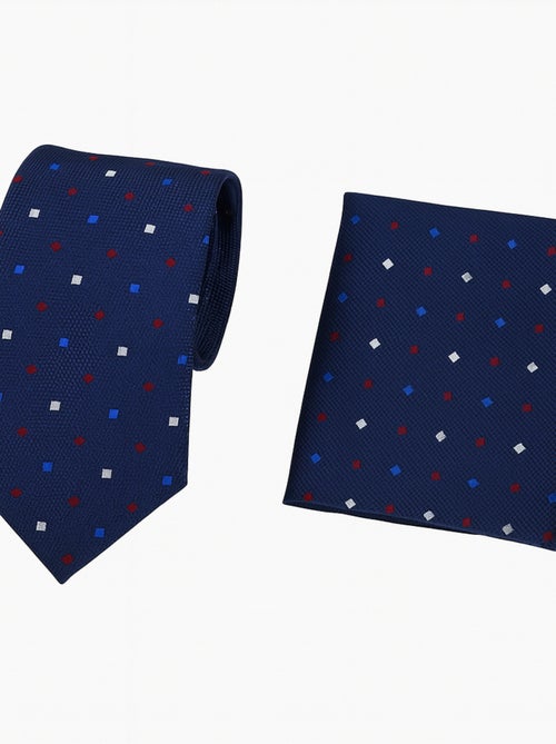 Cravate et Pochette en soie ALEJANDRO - Kiabi