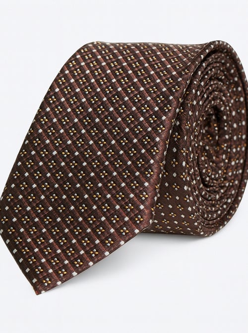 Cravate et pochette en soie ENZO - Kiabi