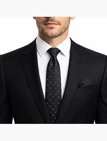 Cravate et pochette en soie LORENZO