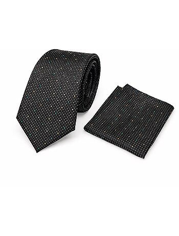 Cravate et pochette en soie LORENZO