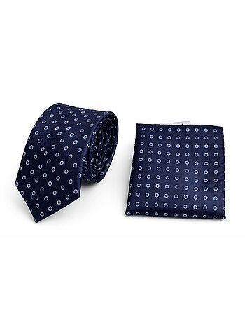 Cravate et Pochette en soie MATTEO