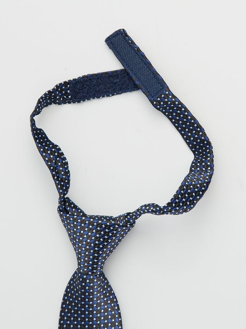 Cravate fine bleu marine - Kiabi