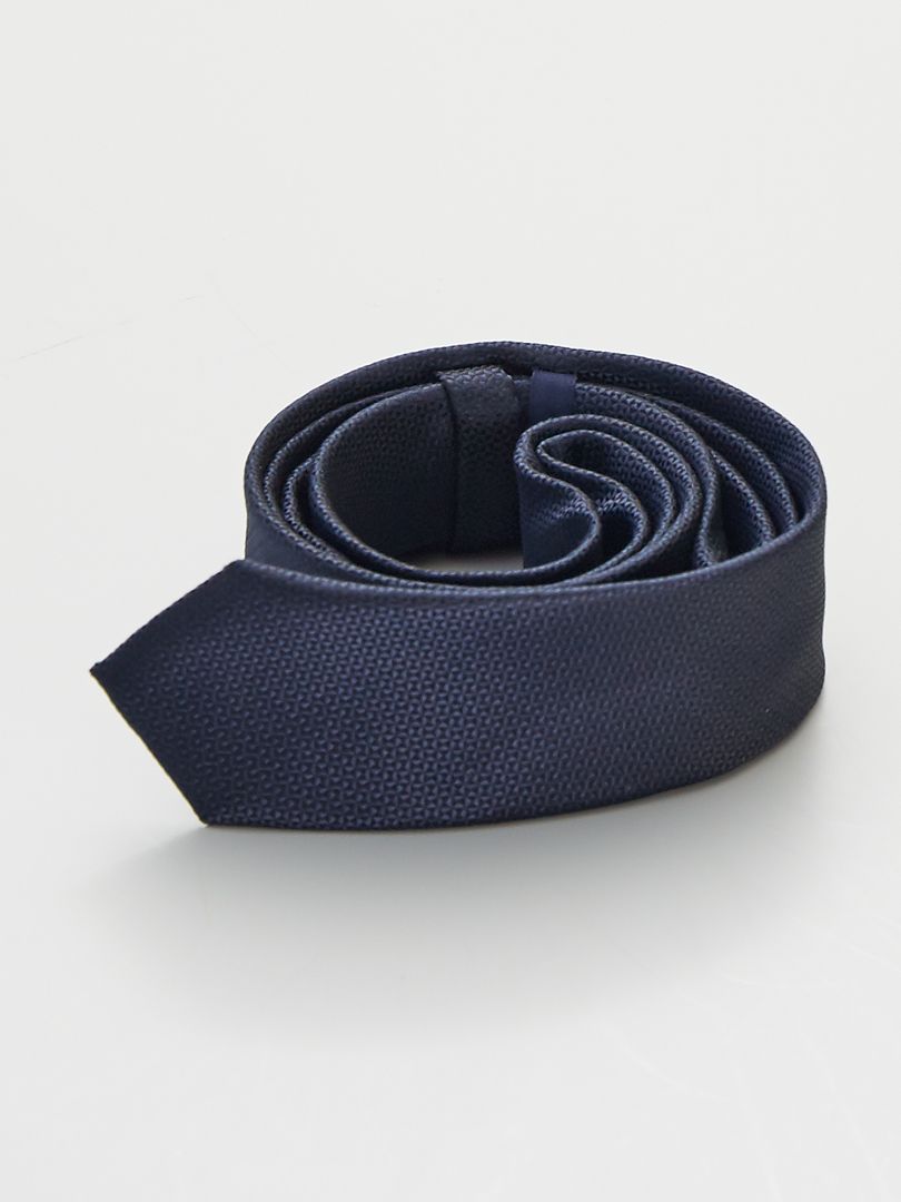 Cravate fine bleu - Kiabi