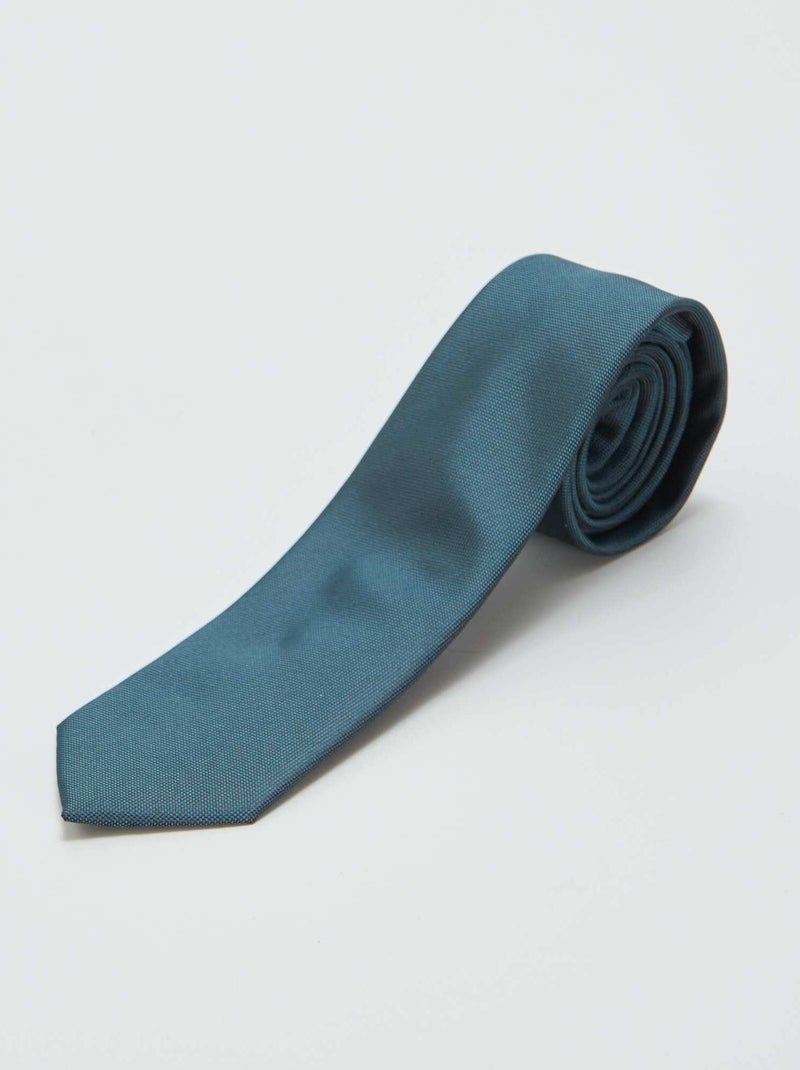 Cravate fine unie Vert foncé - Kiabi