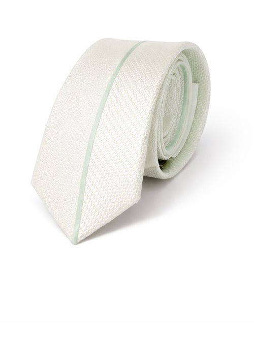Cravate ?l?gante L?O ? Blanc et vert p?le - Kiabi Cravate ?l?gante L?O ? Blanc et vert p?le - Kiabi