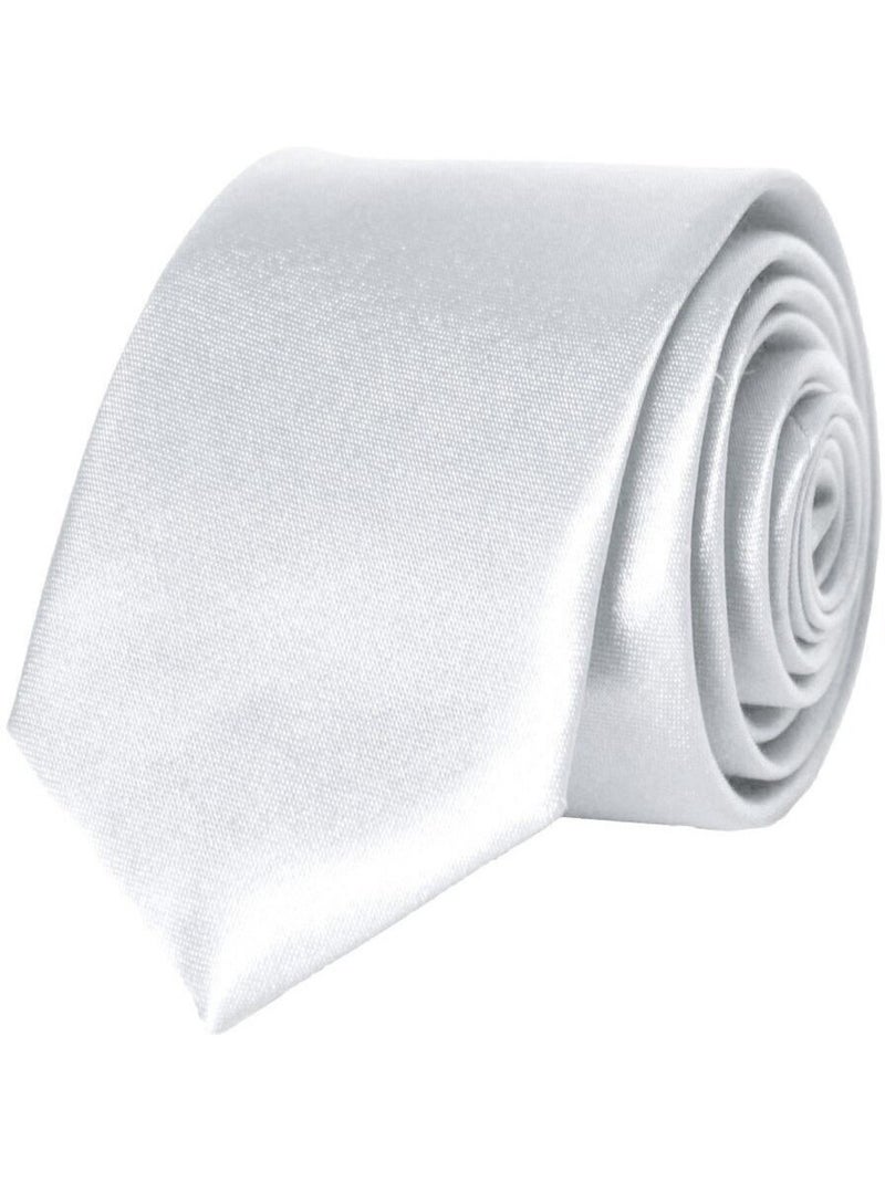 Cravate Satin Slim Kebello Blanc - Kiabi
