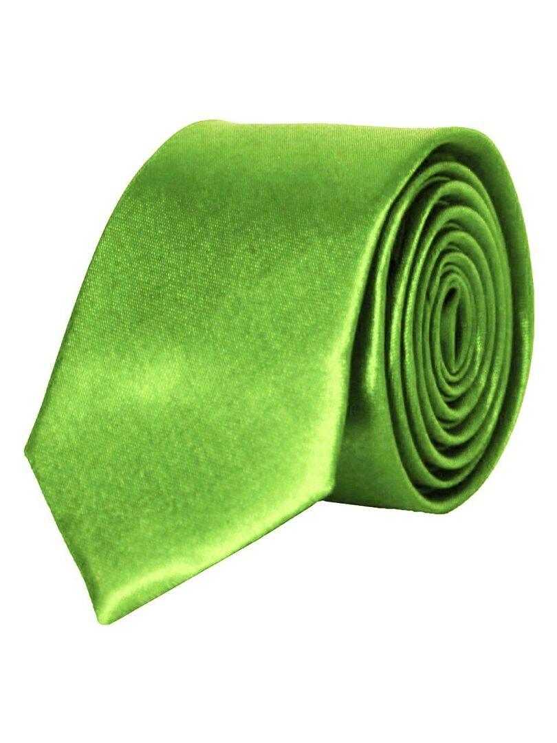 Cravate Satin Slim Kebello Vert - Kiabi