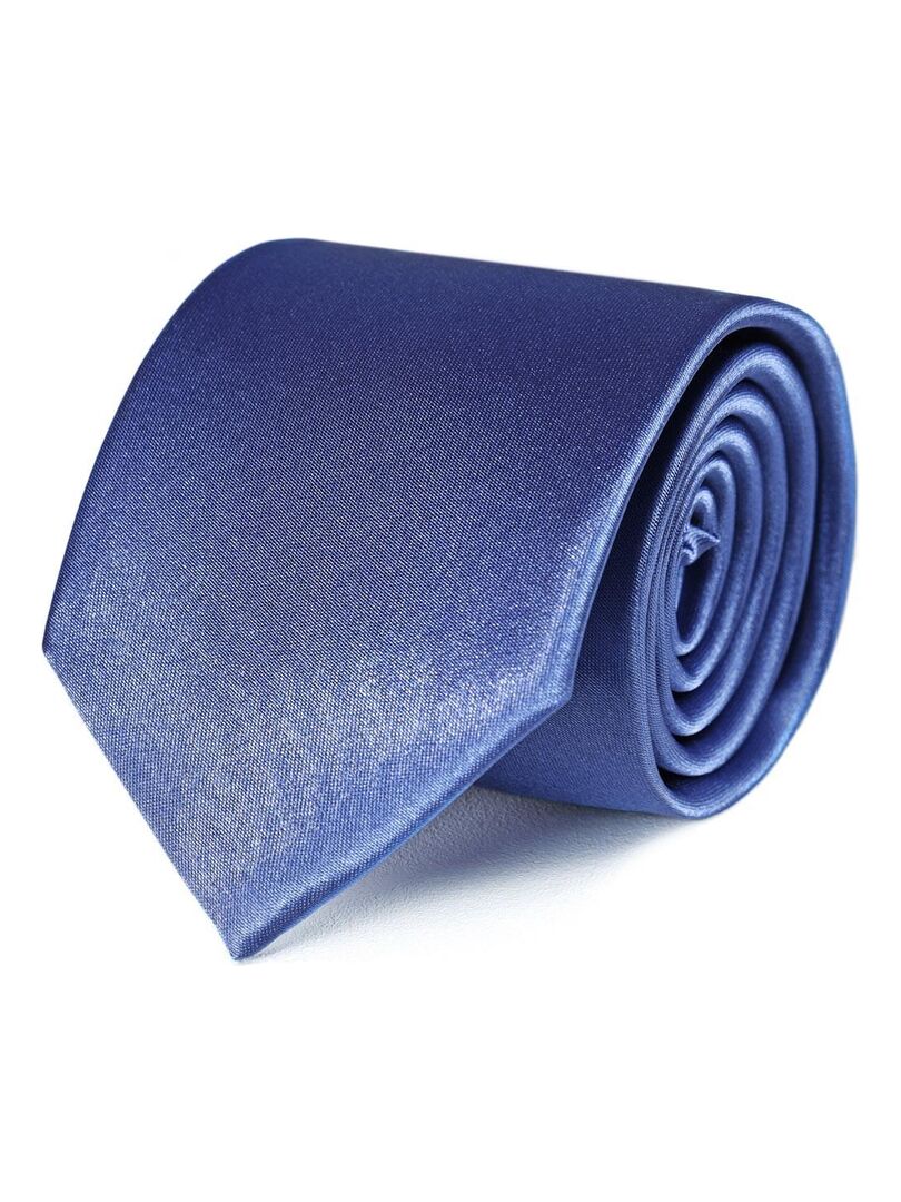 Cravate Satin Unie - Fabriqué en Europe Bleu Gris - Kiabi