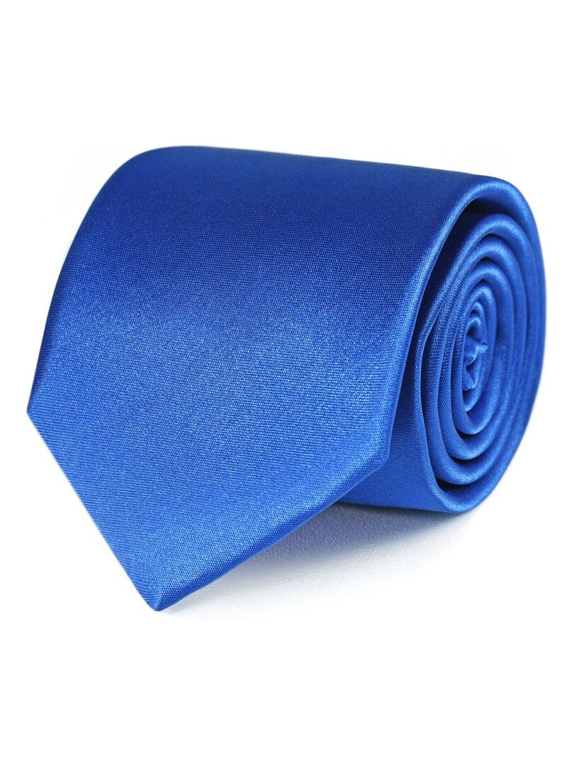 Cravate Satin Unie - Fabriqué en Europe Bleu roi - Kiabi