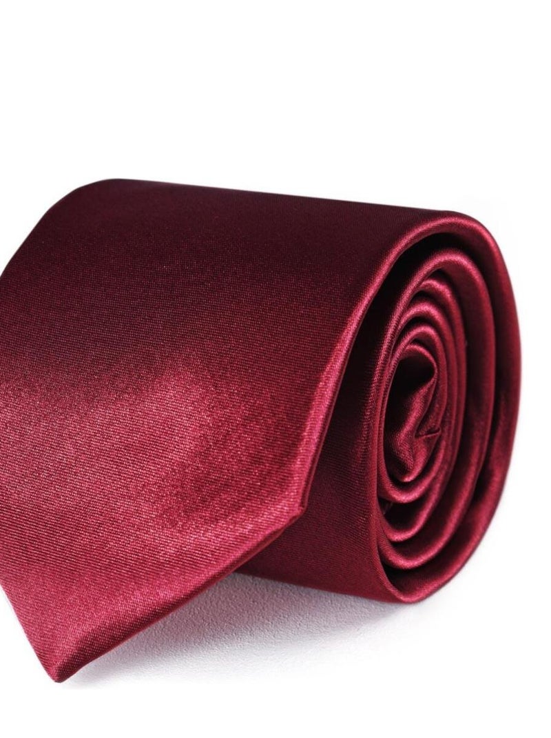 Cravate Satin Unie - Fabriqué en Europe Bordeaux - Kiabi