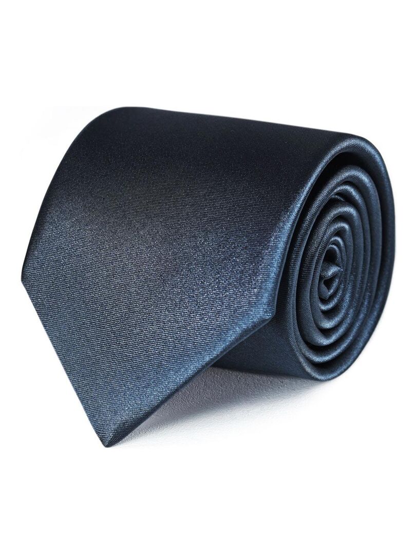 Cravate Satin Unie - Fabriqué en Europe gris anthracite - Kiabi
