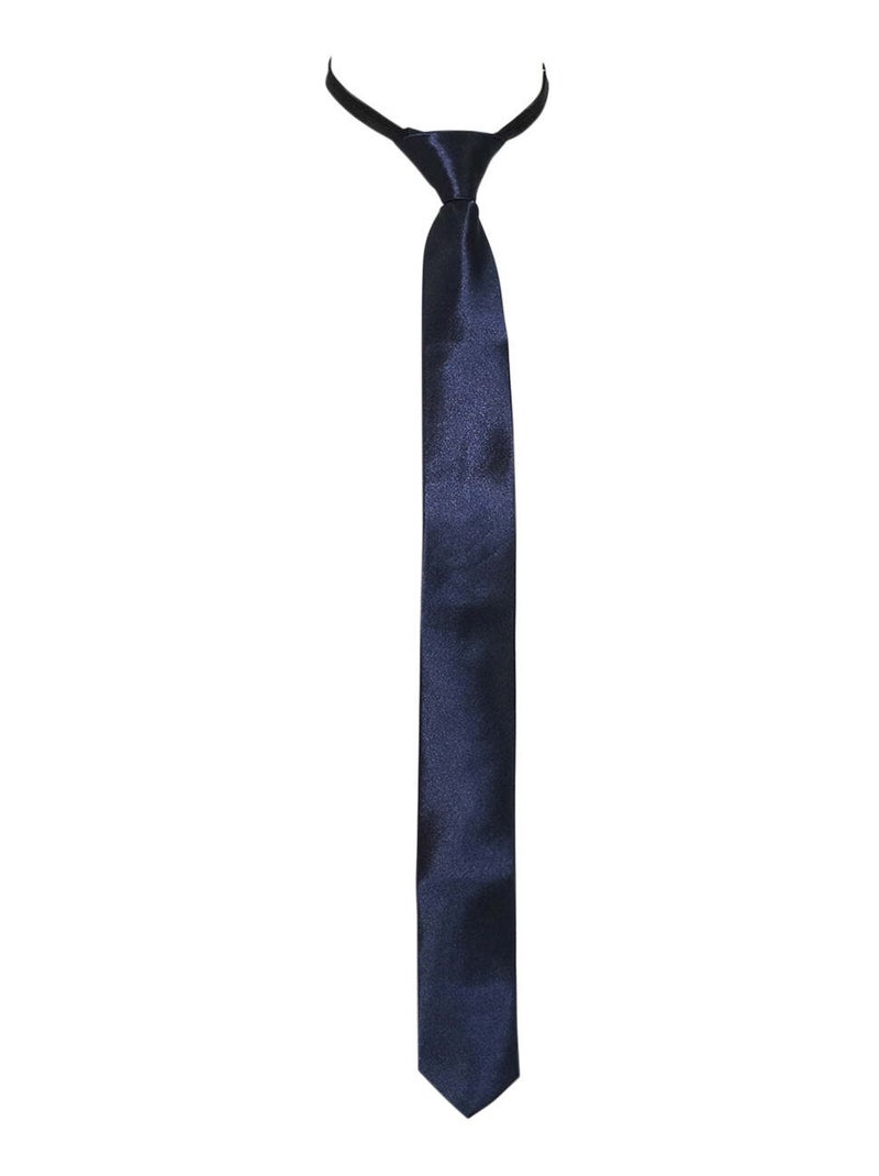 Cravate slim automatique Marine Bleu marine - Kiabi