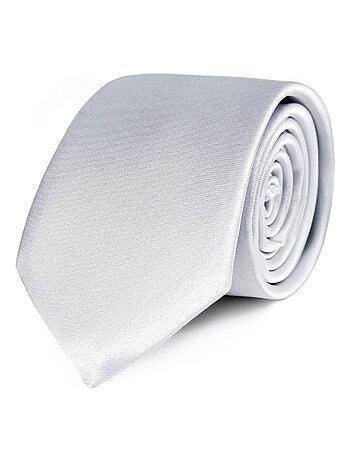 Cravate Slim Satin Unie - Fabriqué en Europe
