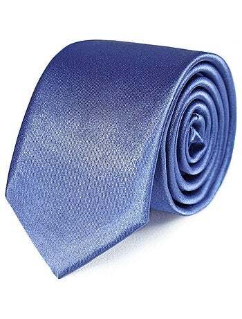 Cravate Slim Satin Unie - Fabriqué en Europe
