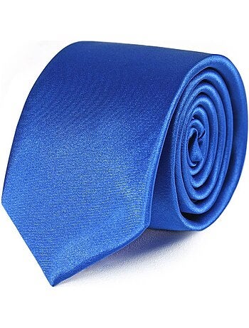Cravate Slim Satin Unie - Fabriqué en Europe