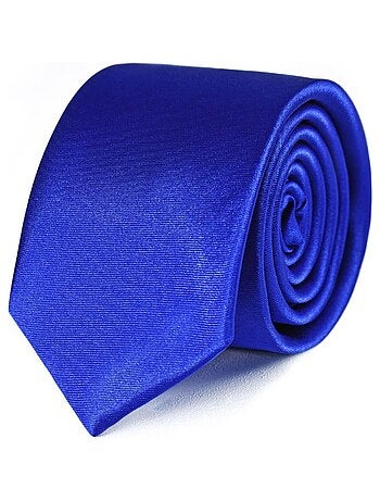 Cravate Slim Satin Unie - Fabriqué en Europe