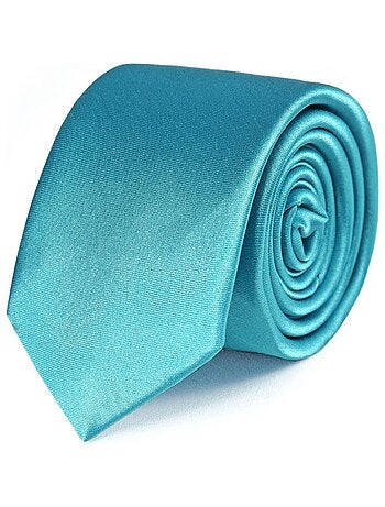Cravate Slim Satin Unie - Fabriqué en Europe